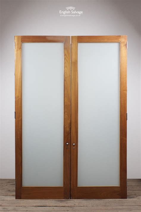 vintage opaque glass door